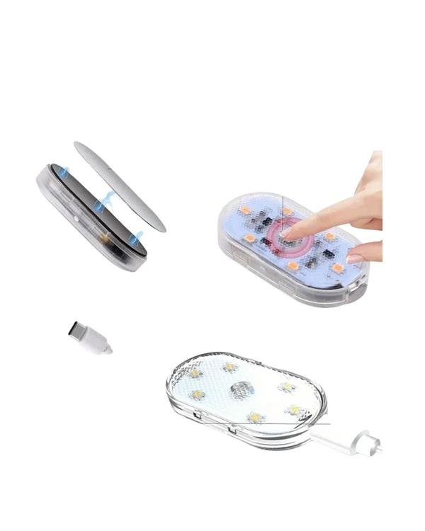 Kablosuz Manyetik Montajlı Araba İçin 7 Renkli Ambiyans Işığı Seti - Görsel 4