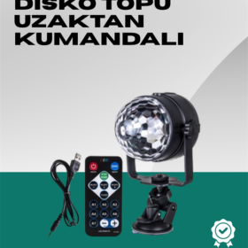 7 Farklı Aydınlatma Modu ve Ses Sensörlü Disko Topu Lambası