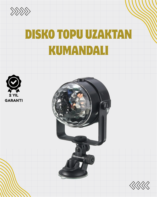 Uzaktan Kumandalı Ses Kontrollü LED Disko Işığı - Parti ve Kulüpler İçin