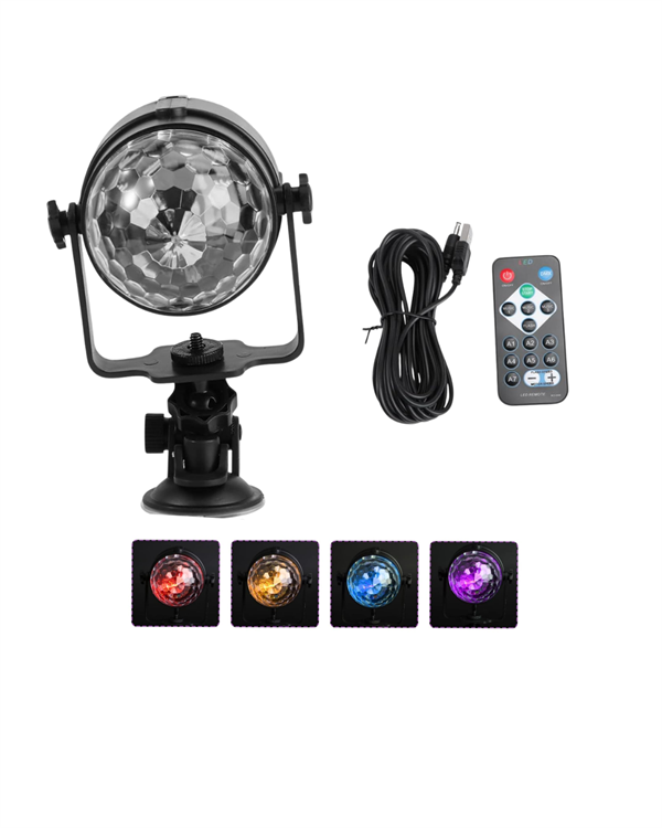 Uzaktan Kumandalı Ses Kontrollü LED Disko Işığı - Parti ve Kulüpler İçin - Görsel 5