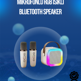 Bluetooth USB ve AUX Girişli Çok Fonksiyonlu Karaoke Hoparlör