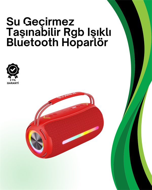 RGB Işıklı Taşınabilir Hoparlör – Çoklu Bağlantı Desteği