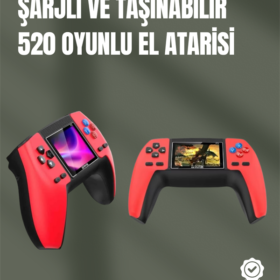 P5 GamePad Retro Konsol – Nostaljik Oyun Deneyimi 520 Klasik Oyun Seçeneği