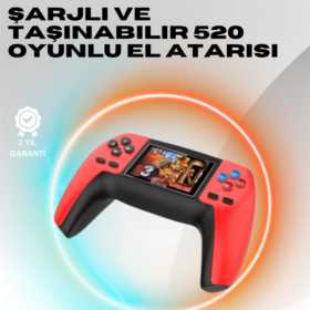 P5 Mini Retro Oyun Konsolu – Tak-Çalıştır 520 Hazır Oyun Portatif Kullanım