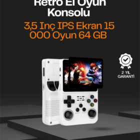 R36S Taşınabilir Retro Oyun Konsolu – 15.000 Oyun 64 GB Depolama IPS Ekran