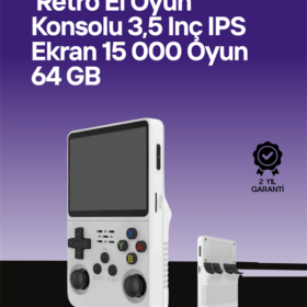 R36S 64 GB Retro Oyun Konsolu – Çoklu Emülatör Desteği Linux Tabanlı Açık Sistem