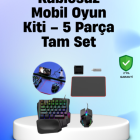 Profesyonel Mobil Oyuncular İçin RGB Klavyeli 5 Parça Oyun Kiti