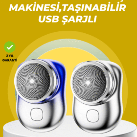 Taşınabilir cep boyunda şarjlı elektrikli tıraş makinesi