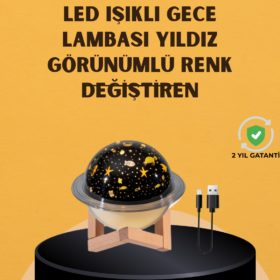 Projektör ışıklı aromaterapi uyumlu mini masaüstü hava nemlendirici cihaz