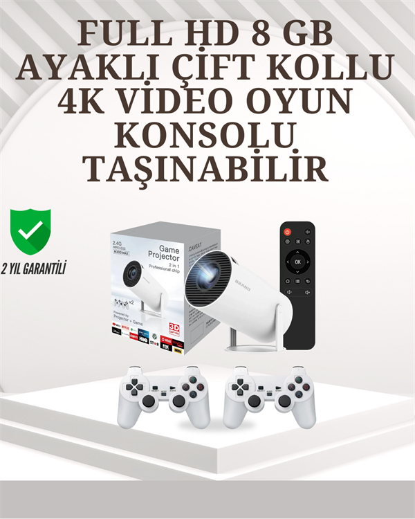 Taşınabilir Çok Fonksiyonlu Projeksiyon – Oyun Sunum Netflix ve Eğitim İçin