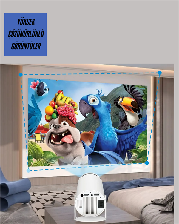 Taşınabilir Çok Fonksiyonlu Projeksiyon – Oyun Sunum Netflix ve Eğitim İçin - Görsel 5