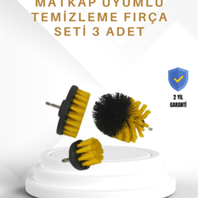 Yüksek Devirde Etkili Temizlik Sağlayan Matkap Ucu Fırça Seti