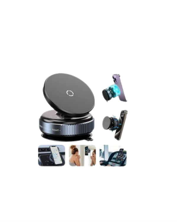 Güçlü Manyetik Tutuşlu 360° Döner Araç Telefon Tutucu – Vakumlu Montajlı - Görsel 3