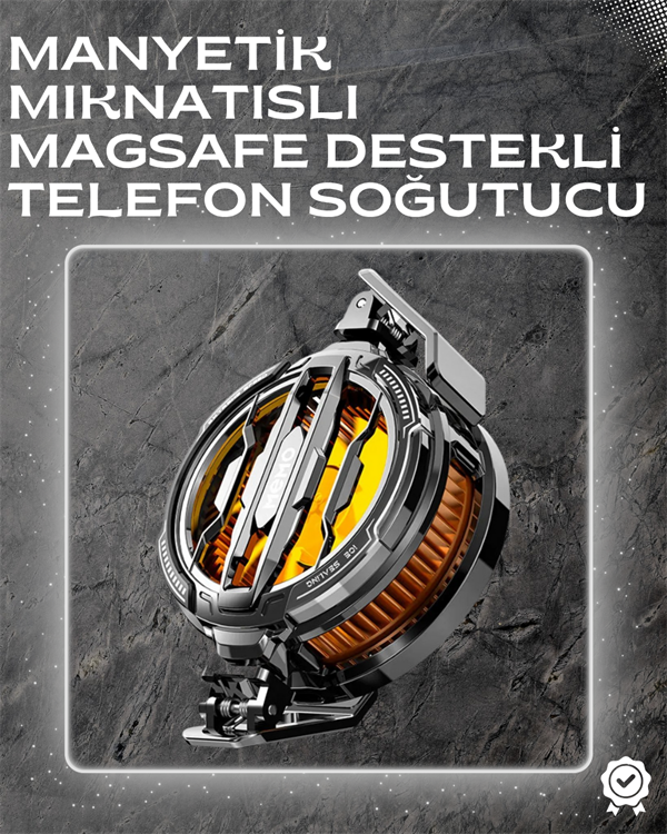 LED Işıklı Telefon Soğutucu | Ultra Sessiz Fan | Mıknatıslı ve Aparatlı Bağlantı