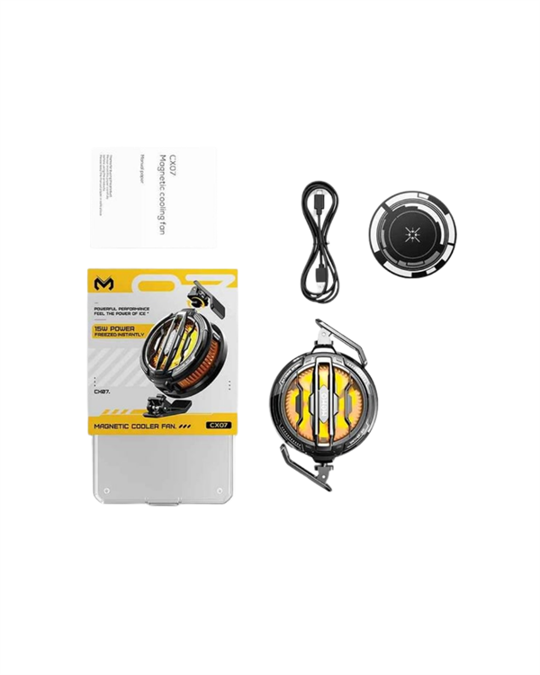 LED Işıklı Telefon Soğutucu | Ultra Sessiz Fan | Mıknatıslı ve Aparatlı Bağlantı - Görsel 4