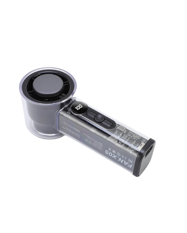 Yüksek Verimli Soğutmalı El Fanı | 100 Seviye Hız Kontrolü | 6 Saat Pil Ömrü - Görsel 3