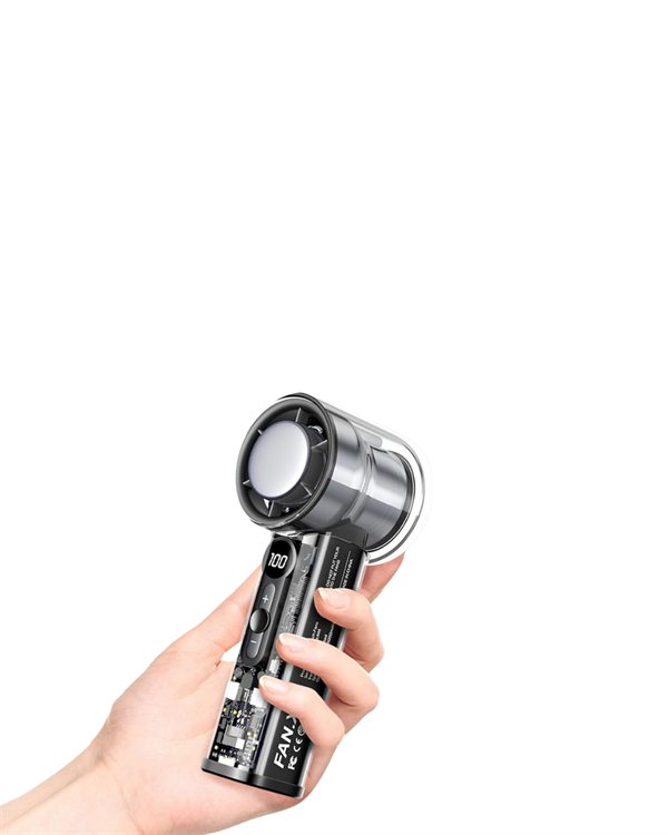 Yüksek Verimli Soğutmalı El Fanı | 100 Seviye Hız Kontrolü | 6 Saat Pil Ömrü - Görsel 5