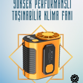 Yüksek Hızlı Mini Klima Fan – 11 m/s Rüzgar Gücü 100 Hız Ayarı