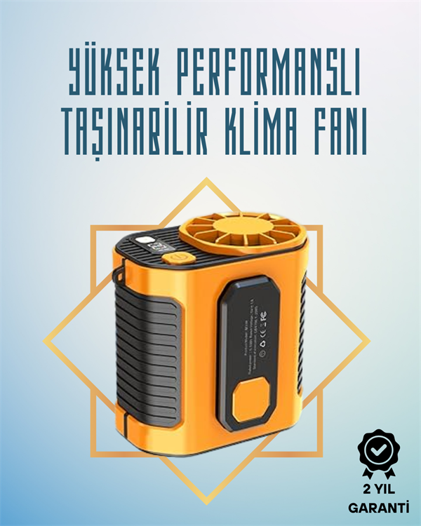 Yüksek Hızlı Mini Klima Fan – 11 m/s Rüzgar Gücü 100 Hız Ayarı