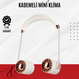 USB Şarjlı Katlanabilir Boyun Fanı | 3 Kademeli Sessiz ve Taşınabilir Tasarım