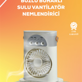 Mini Klima Fan | USB'li 7 Renk Gece Işığı 3'ü 1 Arada Fonksiyon