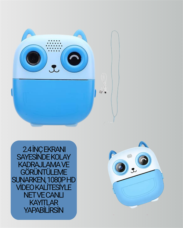 Anında Yazdıran Kamera – Çocuklara Uygun Hafif ve Renkli - Görsel 3