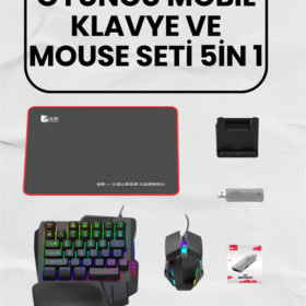 Bluetooth 5.3 Bağlantılı Mobil Oyun Dönüştürücü Set – Klavye + Mouse + Adaptör