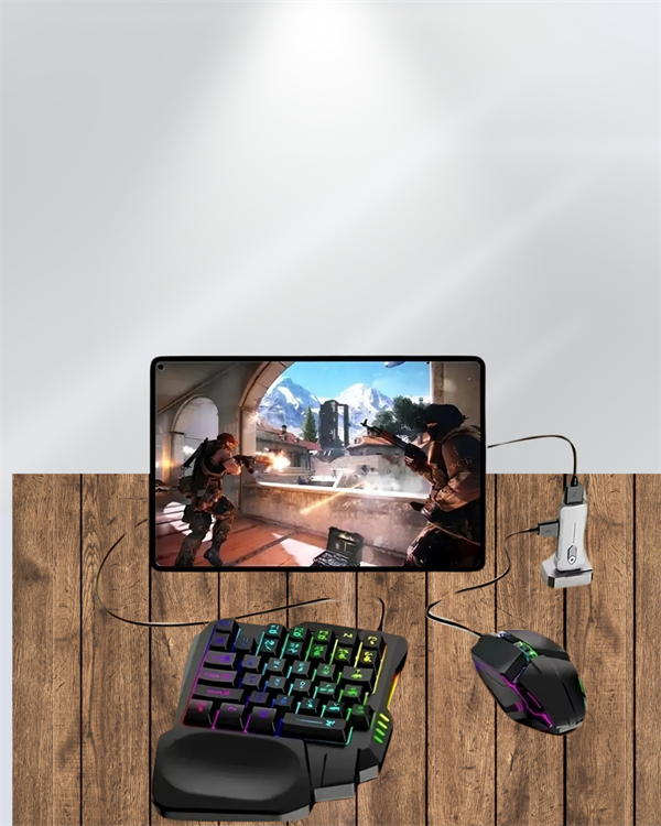 Mobil Uyumlu Klavye Mouse Seti – PUBG ve FPS Oyunları İçin 5'i 1 Arada Oyun Kiti - Görsel 5