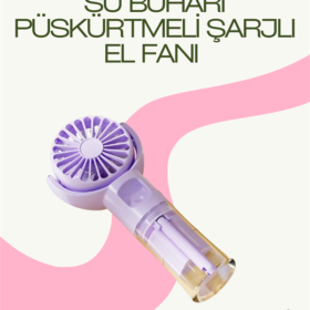 Dönen Su Sisli El Fanı – 4 Kademeli Rüzgar Şeffaf Su Haznesi Sessiz Çalışma