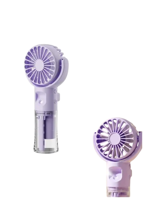 Taşınabilir Şarjlı Su Sisi Püskürtmeli Mini El Fanı – 4 Hız Ayarı Tip-C Şarjlı Sessiz Motor - Görsel 3