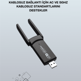 Tak-Çalıştır Özellikli Çift Bant WiFi Adaptör – 1200 Mbps