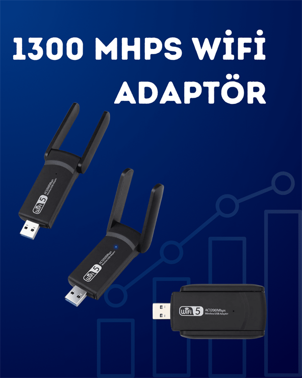 USB WiFi Adaptör – 1200 Mbps Hız - Görsel 2