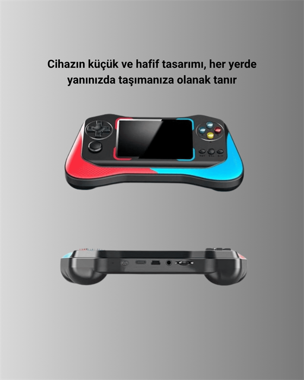3.5 İnç Ekranlı Klasik Oyun Konsolu – 500 Dahili Oyun - Görsel 5