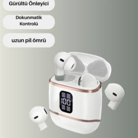 Bluetooth 5.3 Kulaklık – 4 Adet Çift Kulaklıklı Dijital Göstergeli ANC + ENC