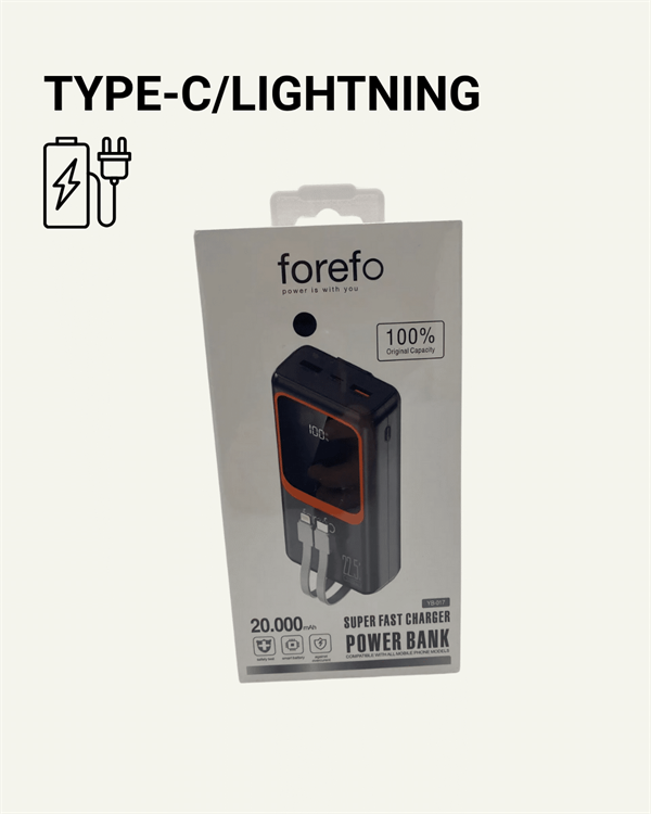 20.000 mAh Powerbank – 22.5W Hızlı Şarj Çok Kablolu Dijital Göstergeli - Görsel 3