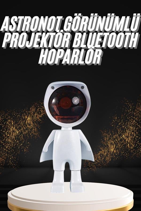 180 Derece Dönebilen Astronot Masa ve Gece Lambası Projektör - Görsel 2