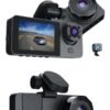 3 Kameralı 2 İnç 1080P Araç İçi Kamera Sürüş Kamerası CarPlay