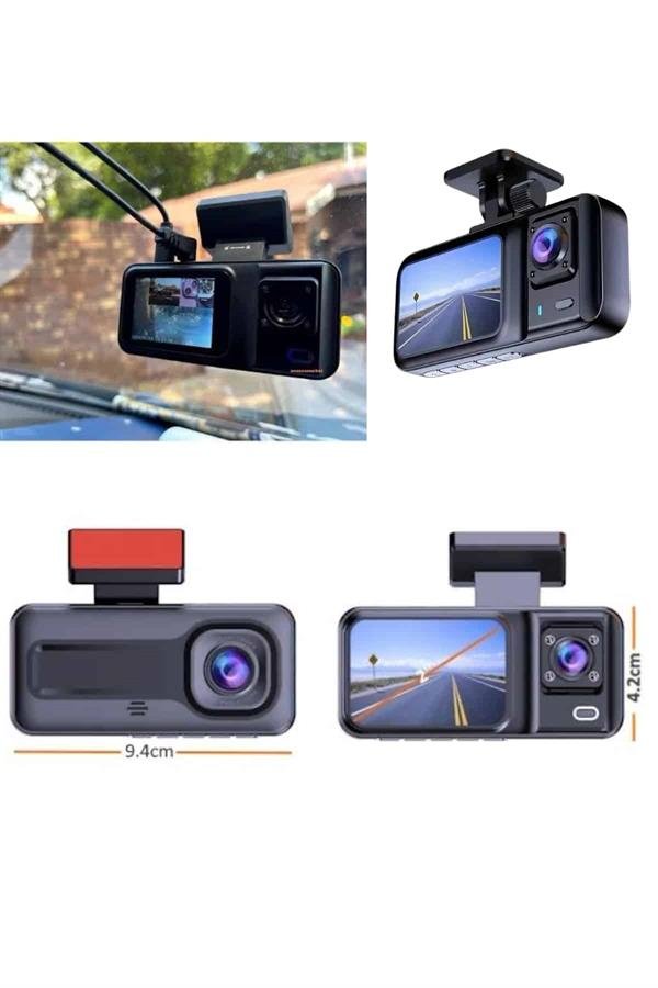 Ön ve Arka Kameralı 2 İnç 1080P Full HD DVR Araç İçi Ekran - Görsel 3