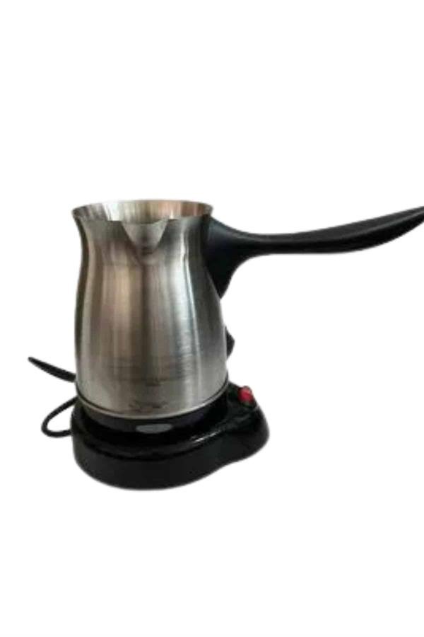 Yeni Nesil Türk Kahve Makinesi Cezvesi Siyah Gri Kablolu Pratik - Görsel 5