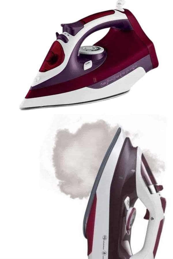 Yeni Nesil Kırmızı Buharlı Ütü 2200 Watt Seramik Tabanlı Yüksek Buhar Gücü - Görsel 5