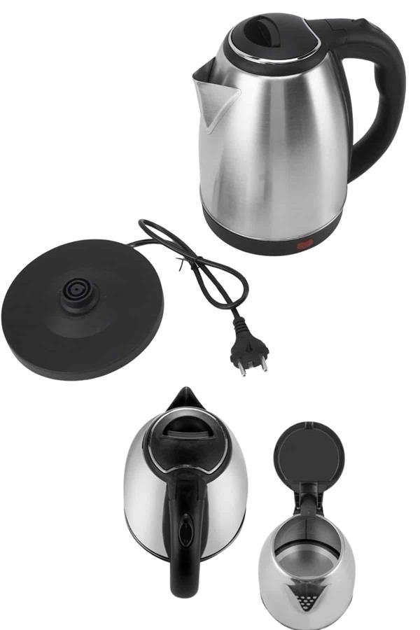 Elektrikli Paslanmaz Çelik Su Isıtcı Çelik Kettle 1.8 Lt. Uzun Ömürlü