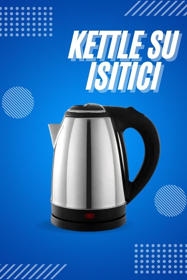 Elektrikli Paslanmaz Çelik Su Isıtcı Çelik Kettle 1.8 Lt. Uzun Ömürlü - Görsel 2