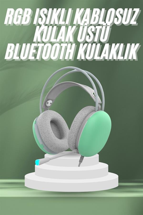 Unısex Yüksek Ses Kaliteli Yumuşak Kılıflı Kablosuz Kulak Üstü Bluetooth Kulaklık - Görsel 2