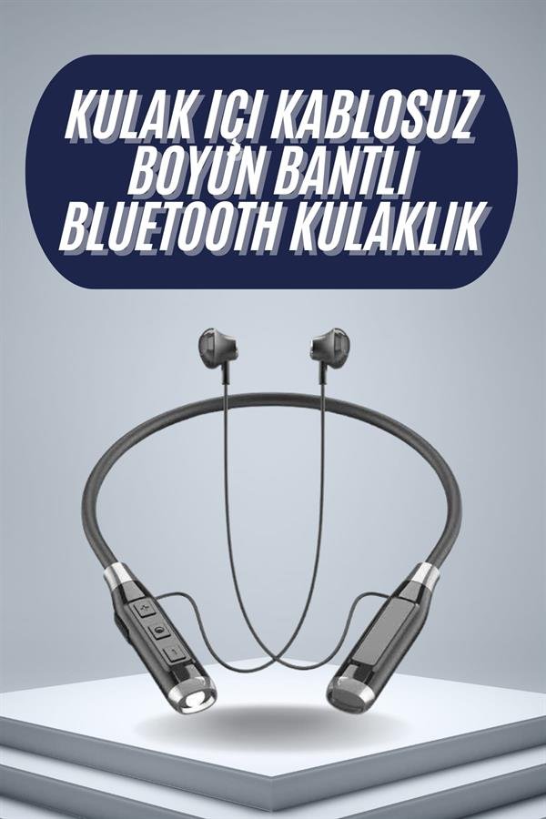 120 Saat Bluetooth Kulaklık Kablolu Boyun Askılı SD Kart Girişli ANC Özellikli - Görsel 2