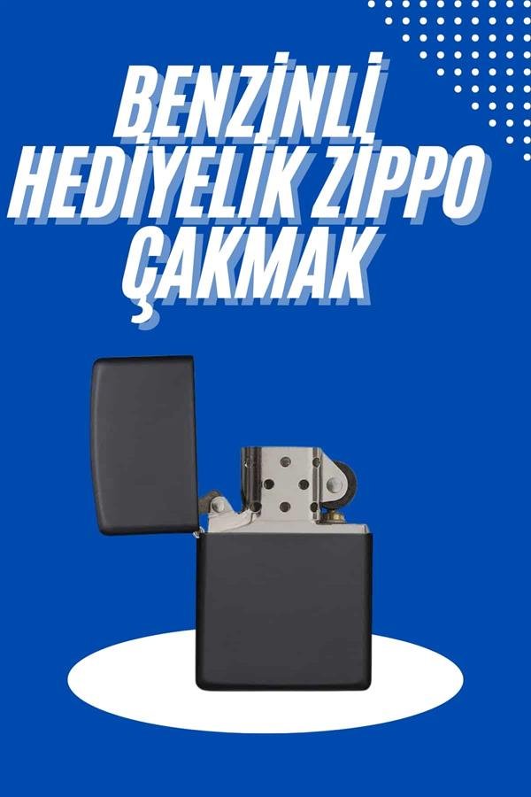 Doldurulabilir Siyah Benzinli Çakmak Metalik - Görsel 2