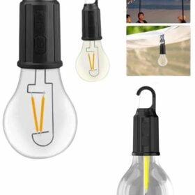 Askılı Kırılmaz Led Işık Kamp Bahçe Lambası Taşınabilir Led Ampul Şarjlı