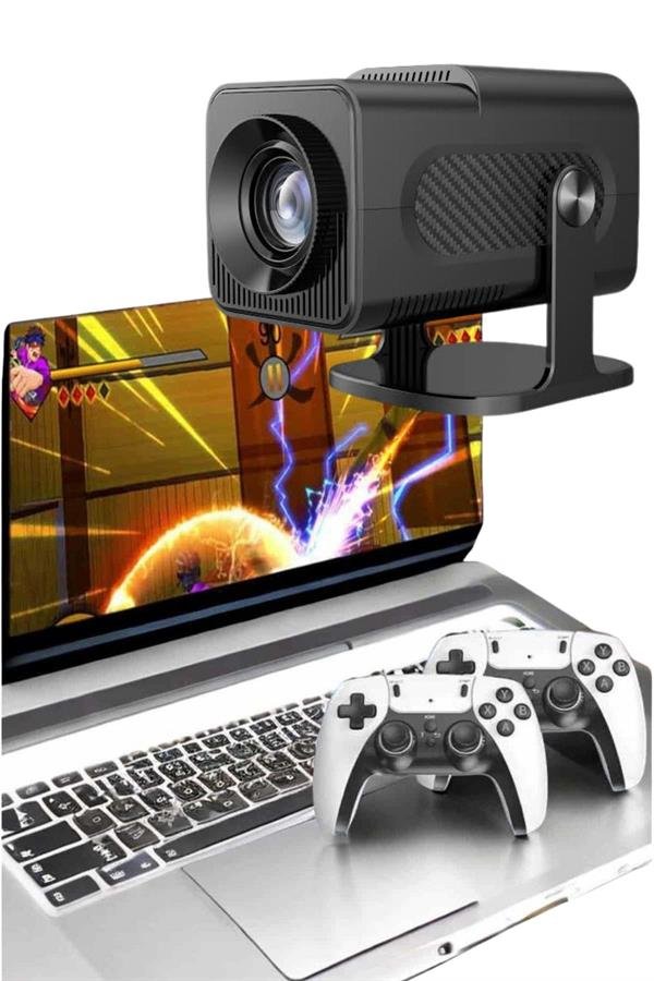 Çift Kollu Game Box Projeksiyon Cihazı Kumandalı Android Tv Dahili Hoparlör - Görsel 4