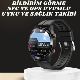 Akıllı Saat Amoled Ekran Metal Ve Deri Kordonlu Uyku ve Sağlık Takibi Titreşimli