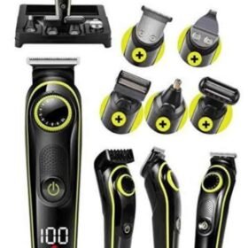 Unısex Çok Fonksiyonlu Bakım Seti Led Göstergeli Tıraş Makinesi Saç Sakal Vücut