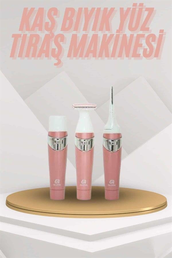 Yüz Kaş ve Tüm Vücut Epilasyon Aleti 3 Başlıklı Hassas Ciltlere Uygun Epilatör